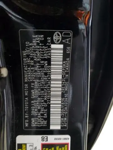 2010 TOYOTA COROLLA BASE  