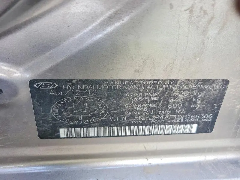 2013 HYUNDAI ELANTRA GLS  