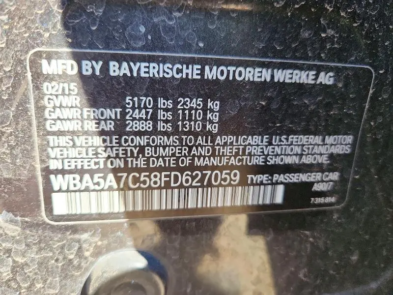 2015 BMW 528 XI  