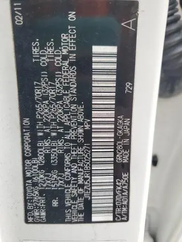 2011 TOYOTA 4RUNNER SR5  