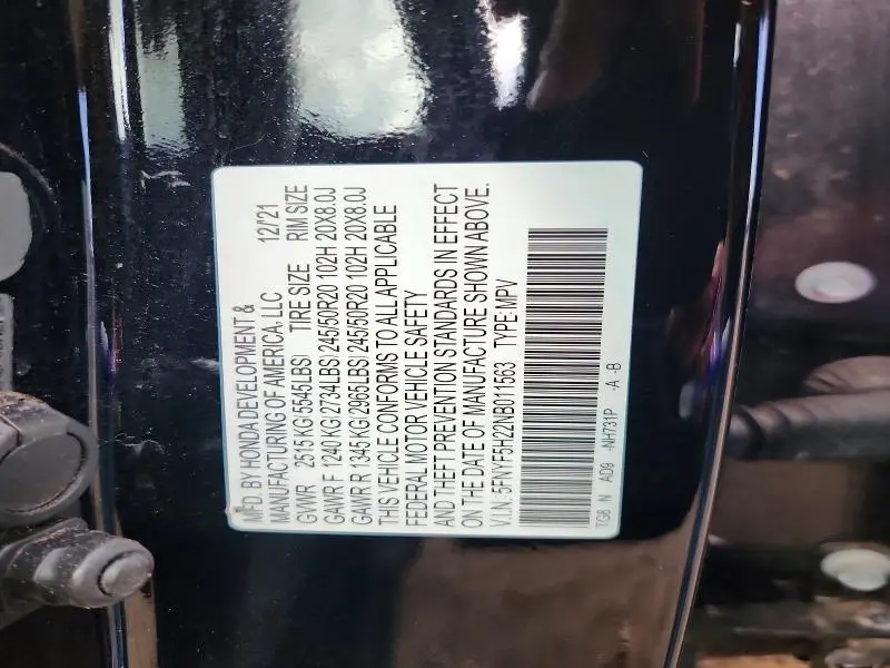 2022 HONDA PILOT SE  