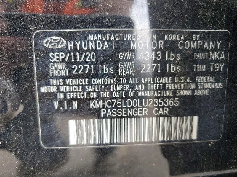 2020 HYUNDAI IONIQ SEL  