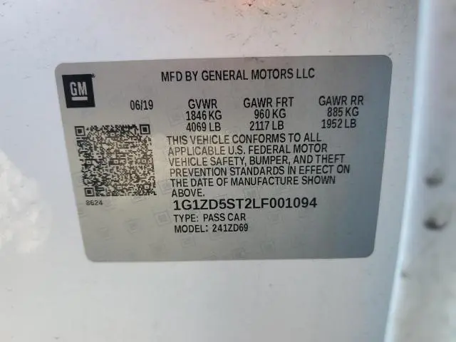 2020 CHEVROLET MALIBU LT  