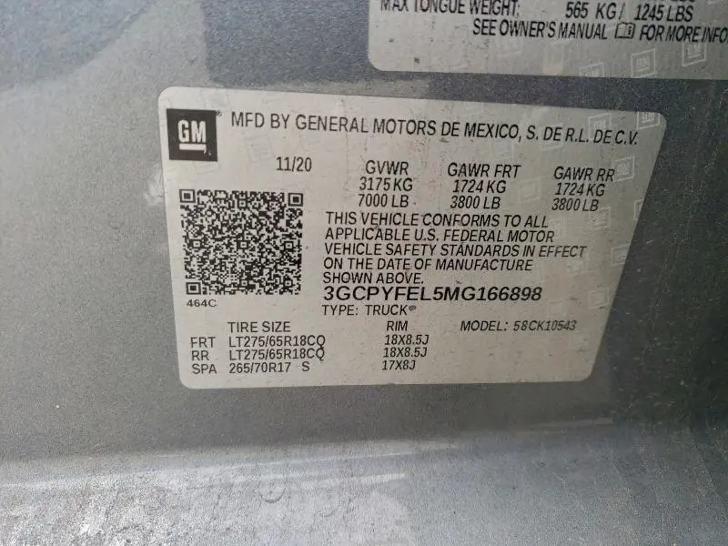 2021 CHEVROLET SILVERADO K1500 LT TRAIL BOSS  