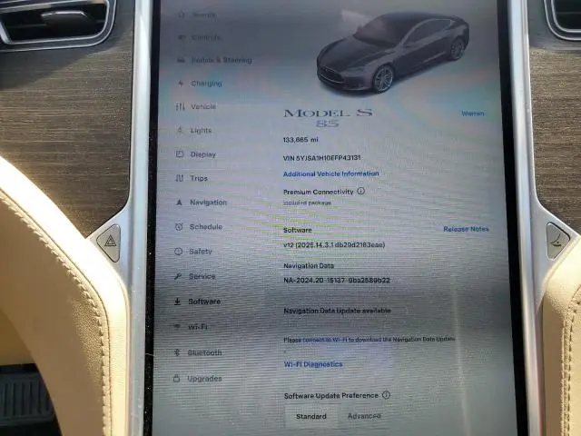 2014 TESLA MODEL S   