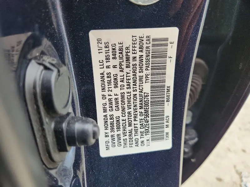 2021 HONDA INSIGHT EX  