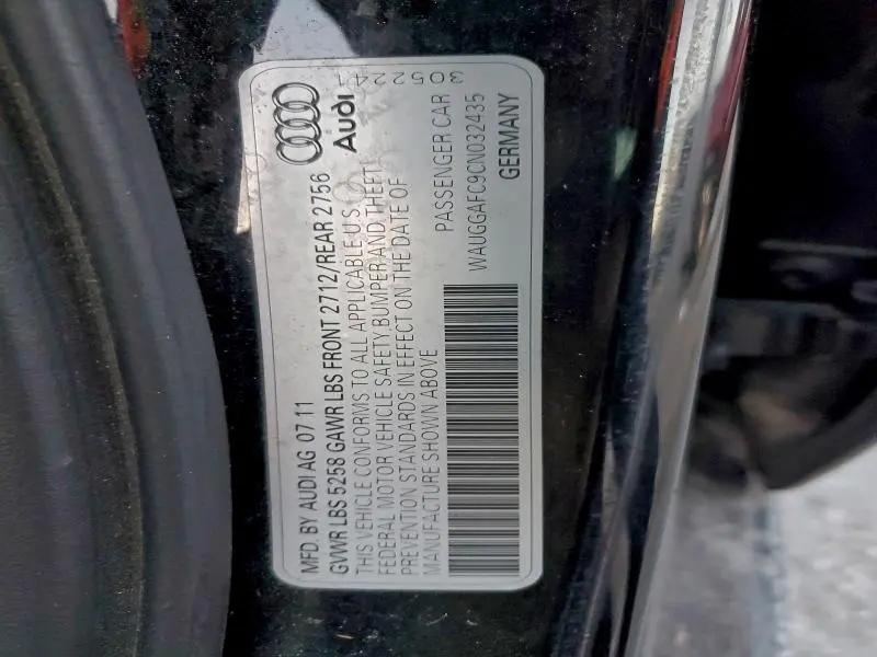 2012 AUDI A6 PREMIUM PLUS  