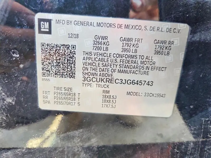 2018 CHEVROLET SILVERADO K1500 LT  