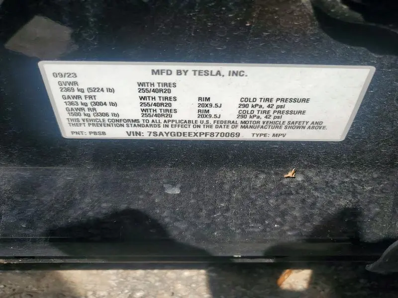 2023 TESLA MODEL Y   