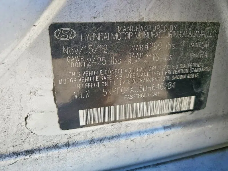 2013 HYUNDAI SONATA LIMITED  