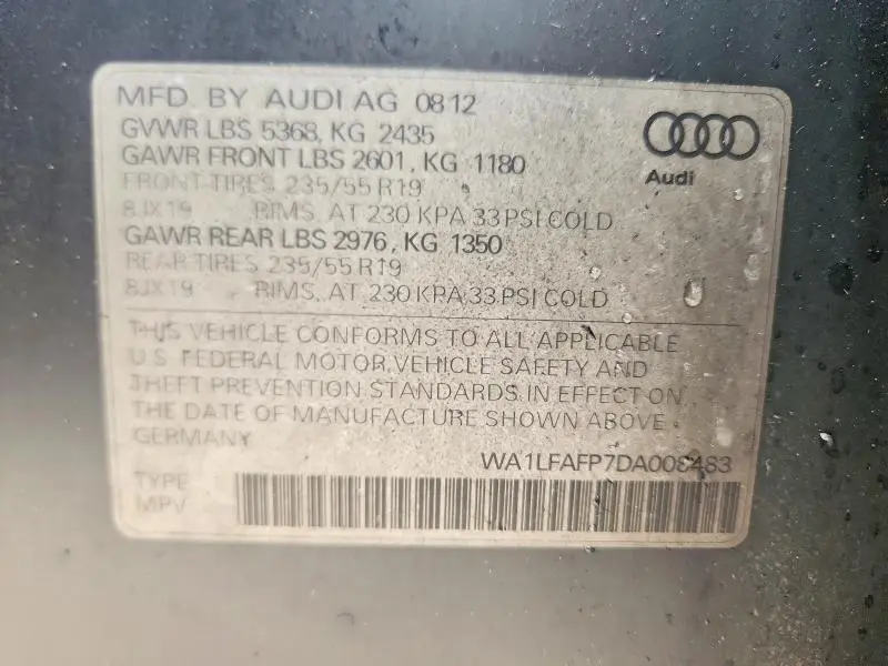 2013 AUDI Q5 PREMIUM PLUS  
