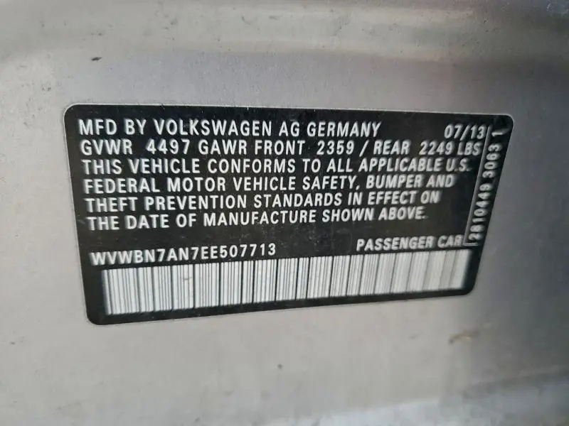 2014 VOLKSWAGEN CC SPORT  