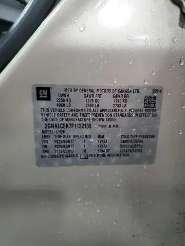 2015 CHEVROLET EQUINOX LT