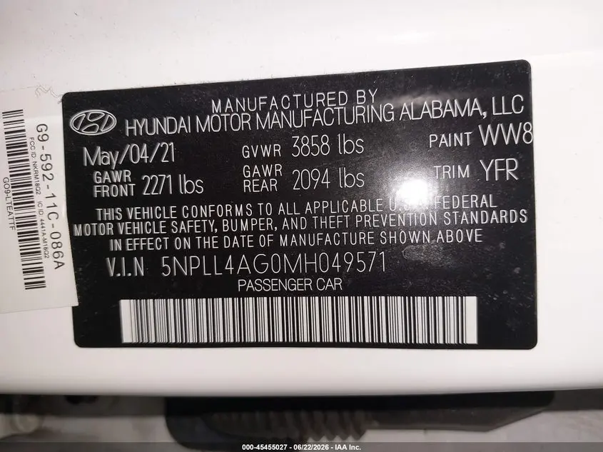 2021 HYUNDAI ELANTRA SE