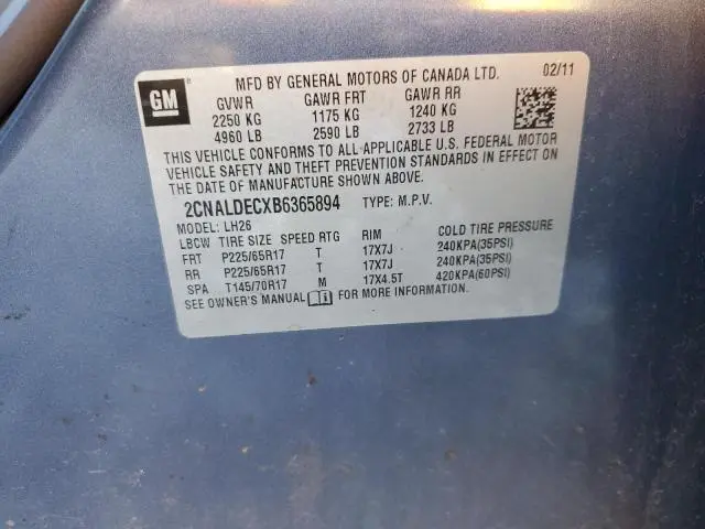 2011 CHEVROLET EQUINOX LT