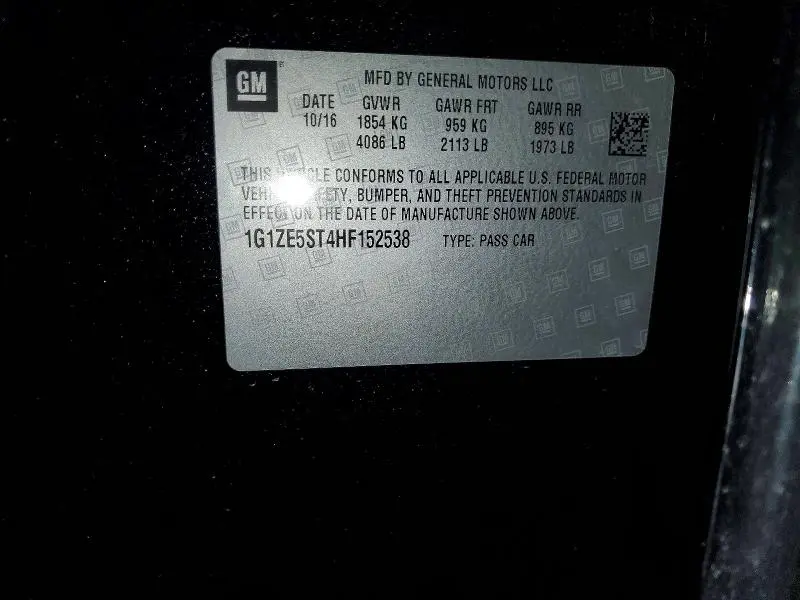 2017 CHEVROLET MALIBU LT  