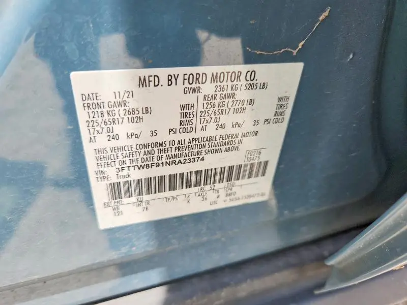 2022 FORD MAVERICK XL  