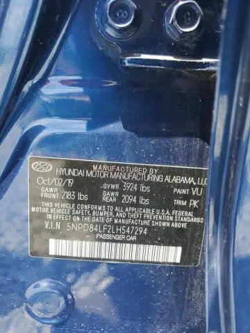 2020 HYUNDAI ELANTRA SEL  