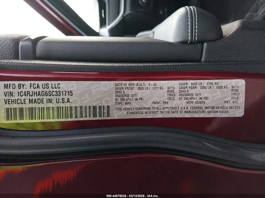 2025 JEEP GRAND CHEROKEE ALTITUDE X 4X4