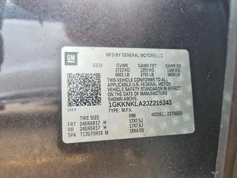 2018 GMC ACADIA SLE  