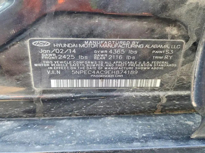 2014 HYUNDAI SONATA LIMITED  