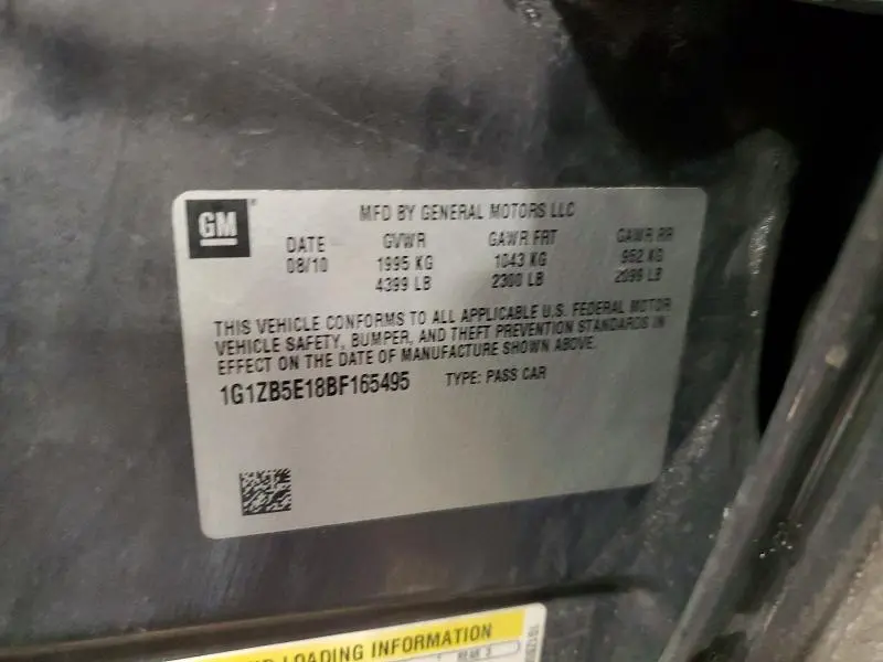 2011 CHEVROLET MALIBU LS  