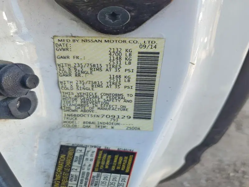 2015 NISSAN FRONTIER S  