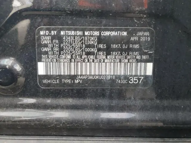 2019 MITSUBISHI OUTLANDER SPORT ES  