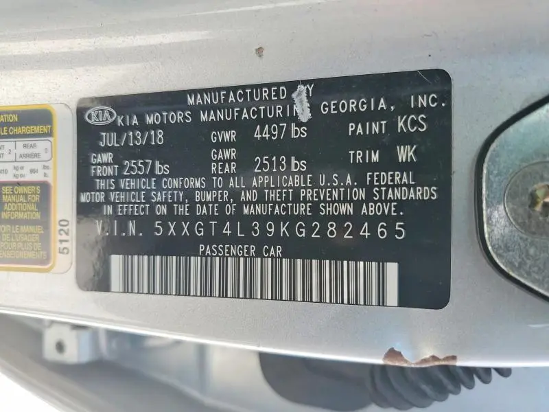 2019 KIA OPTIMA LX  