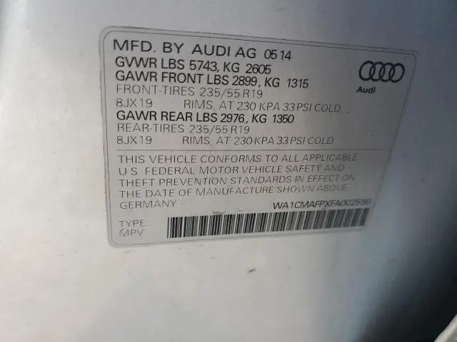2015 AUDI Q5 TDI PREMIUM PLUS  