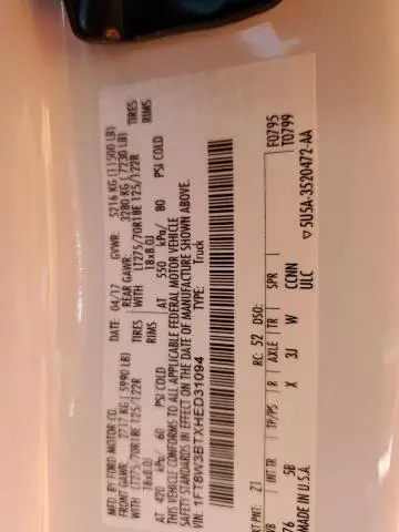 2017 FORD F350 SUPER DUTY  