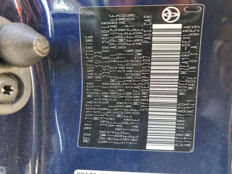 2024 TOYOTA COROLLA LE  