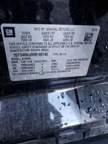 2017 CADILLAC ESCALADE ESV LUXURY  