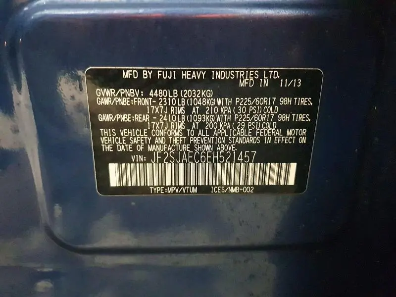 2014 SUBARU FORESTER 2.5I PREMIUM  