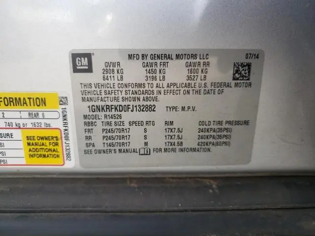 2015 CHEVROLET TRAVERSE LS  