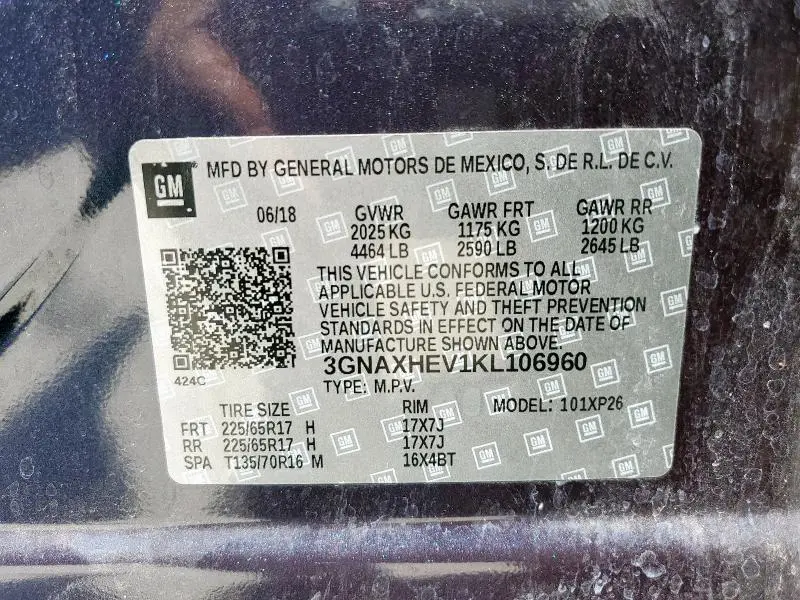 2019 CHEVROLET EQUINOX LS  
