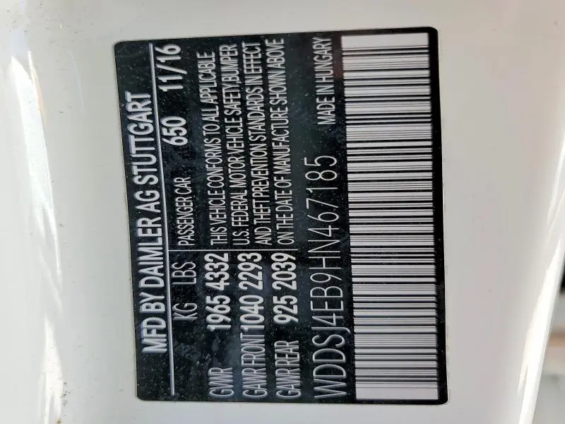 2017 MERCEDES-BENZ CLA 250  