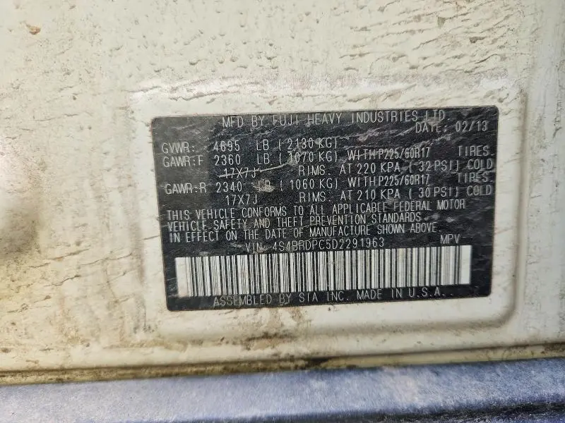 2013 SUBARU OUTBACK 3.6R LIMITED  