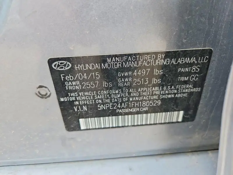 2015 HYUNDAI SONATA SE  