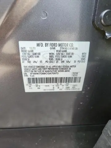 2012 FORD EXPLORER XLT  