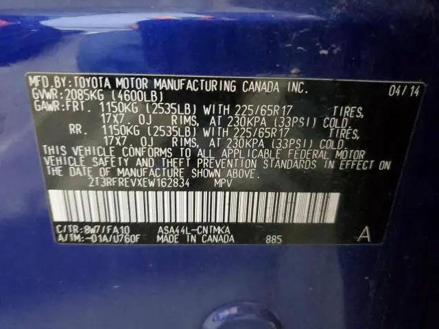 2014 TOYOTA RAV4 XLE