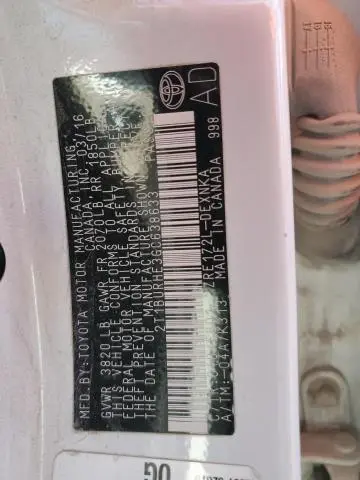 2016 TOYOTA COROLLA L  