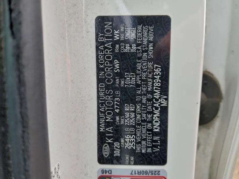 2021 KIA SPORTAGE LX  