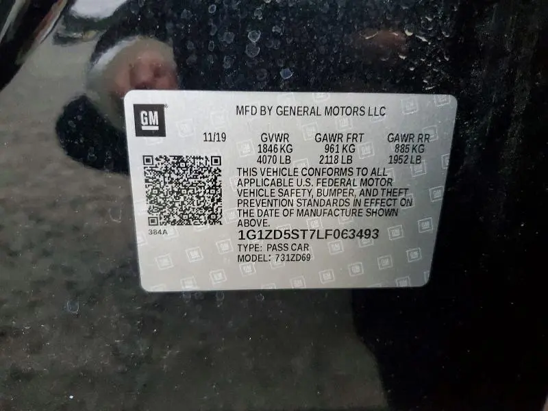 2020 CHEVROLET MALIBU LT  
