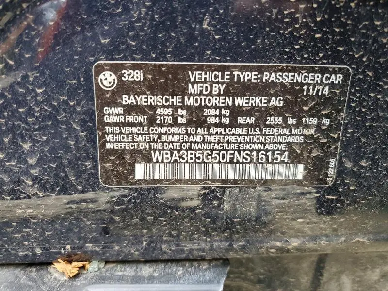 2015 BMW 328 XI SULEV  