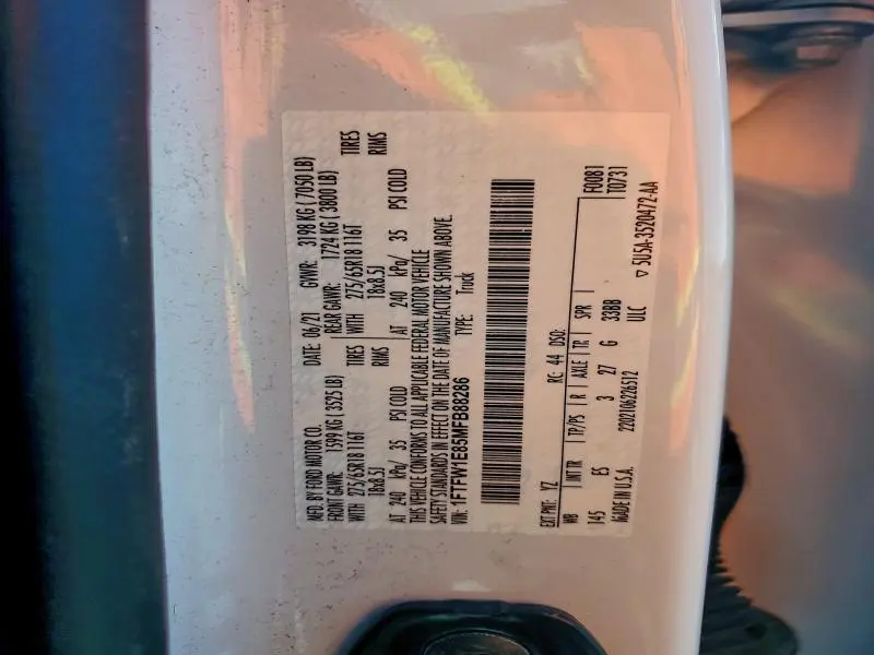 2021 FORD F150 SUPERCREW  