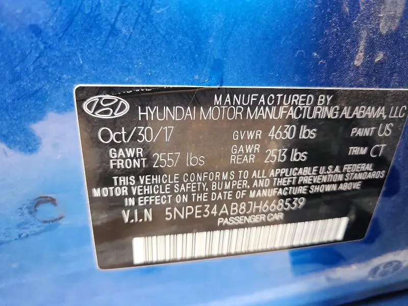 2018 HYUNDAI SONATA LIMITED 2.0T  