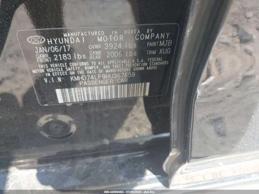 2017 HYUNDAI ELANTRA SE