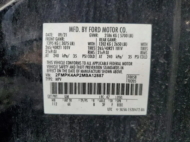 2021 FORD EDGE ST  