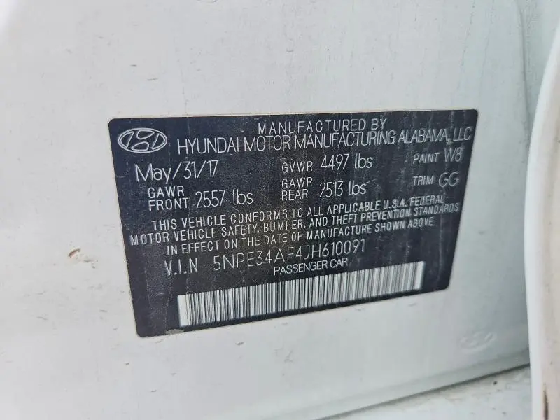 2018 HYUNDAI SONATA SEL  